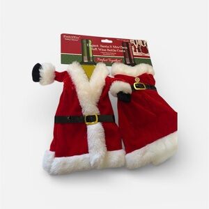 Santa and Mrs. Claus Wine Bottle Covers NWT ***